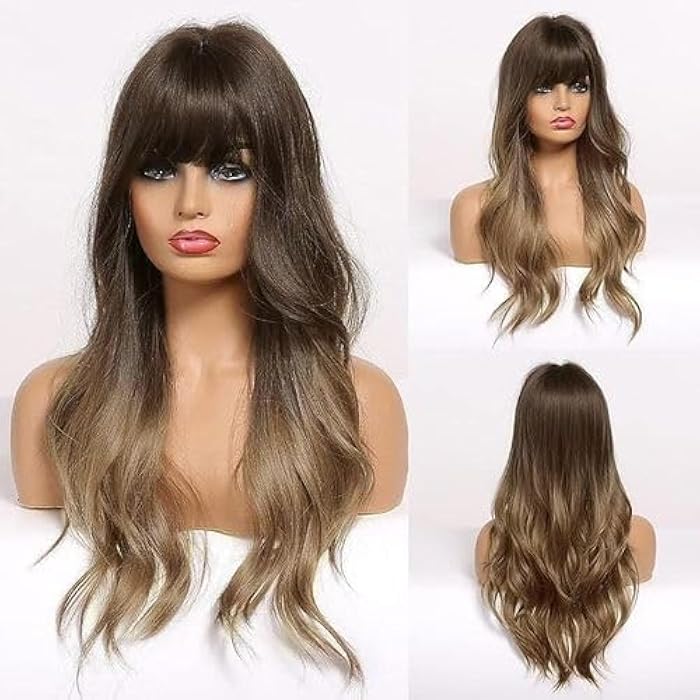 DILLARDS Ombre Brown Synthetic Hair Wig For Blonde Hair Wig - Image 1